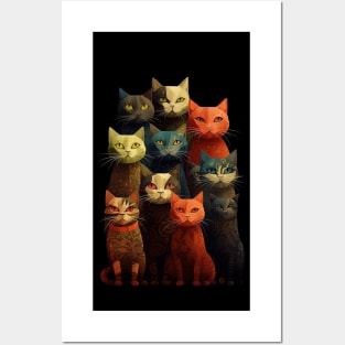 Eleven cats laying down Posters and Art